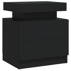 Nočný stolík čierny 45x35x52 cm drevotrieska