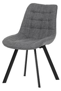 Autronic - Židle jídelní, šedá látka, nohy černý kov - HC-465 GREY2