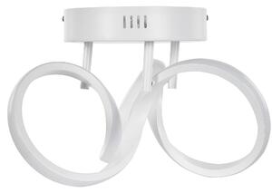 Stropné svietidlo LED biele kovové hliníkové v tvare špirály dekoratívna moderná glamour lampa