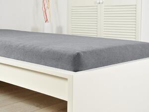 Froté plachta do detskej postieľky EXCLUSIVE 60x120 cm sivá