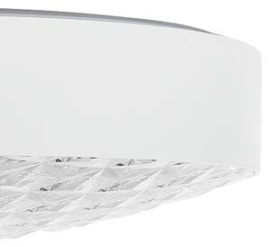 Stropné svietidlo biele kovové hliníkové s LED svetlami okrúhle dekoratívna moderná glamour lampa