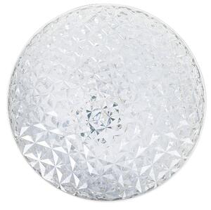 Stropné svietidlo biele kovové hliníkové s LED svetlami okrúhle dekoratívna moderná glamour lampa