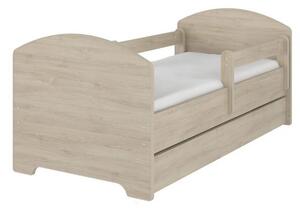 NELLYS Detská posteľ SABI vo farbe svetlý dub so zásuvkou + matrac zadarmo, D19