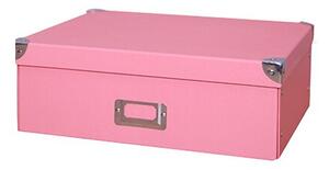 Štýlový skladací papierový úložný box ružový, viac veľkostí 26x13x10 cm