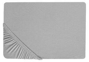 Napínacia posteľná plachta svetlosivá bavlnená 90 x 200 cm klasické prestieradlo s elastickým okrajom spálňa