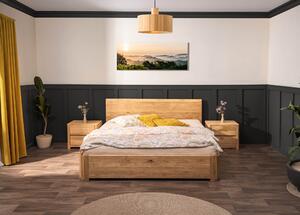 Dubová posteľ s úložným priestorom Lausanne Wild - 140x200 cm