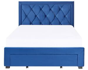 Manželská posteľ 140 cm Levi (modrá). Vlastná spoľahlivá doprava až k Vám domov. 1080930