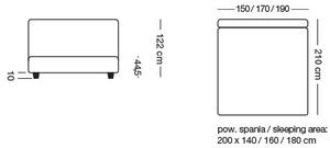 Ok nabyok Posteľ CRYSTAL s matracmi a úložným boxom + topper ZDARMA / čierna
