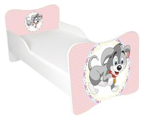 Amila Detská posteľ Psíček sivý 160x80 s matracom