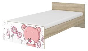 Baby Boo detská posteľ Max Dub Sonoma ružový medvedík 160x80 cm