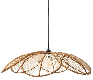 Závesná lampa prírodná ratanové tienidlo tvar kvetu ručná výroba boho štýl osvetlenie doplnky