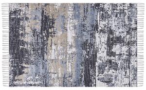 Koberec viacfarebný polyester a bavlna 140 x 200 cm ručne tkaný abstraktný vzor