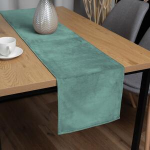 Biante Zamatový behúň na stôl Velvet Prémium SVP-048 Pastelová ľadovo zelená 35x120 cm