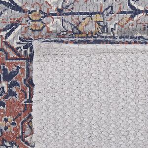 Koberec viacfarebný polyester a bavlna 80 x 150 cm orientálny vzor vintage dizajn obývacia izba spálňa