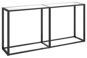 Konzolový stolík priehľadný 160x35x75,5 cm tvrdené sklo