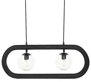 Závesná lampa čierna prírodné mangové stropné svietidlo boho industriálny štýl ručne vyrobené bytové doplnky