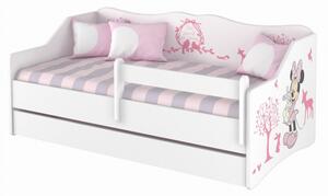 Detská posteľ Lulu Disney Minnie so zvieratkami 160x80 cm