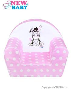 Detské kreslo New Baby Zebra ružové, Vhodnosť: Pre dievčatá