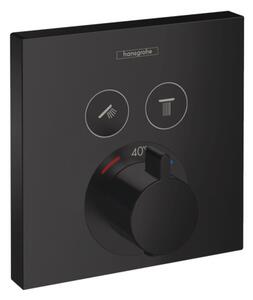 Hansgrohe Shower Select - Termostatická batéria pod omietku na 2 spotrebiče, matná čierna 15763670