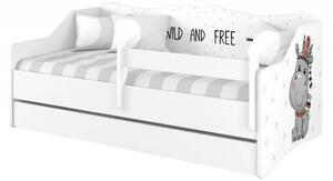 Detská posteľ Lulu biela Hippo 160x80 cm
