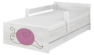 Baby Boo detská posteľ Max Gravir Borovica nórska Slimáčik ružový 160x80 cm