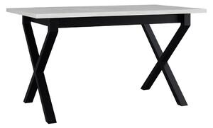Rozkladací stôl Elarno 80 x 140/180 I, Morenie: biela - L, Farby nožičiek: čierne kovové Mirjan24 5903211234644
