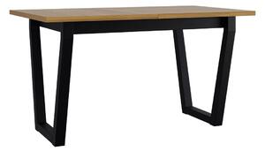 Rozkladací stôl Elarno 80 x 140/180 II, Morenie: biela - L, Farby nožičiek: čierne kovové Mirjan24 5903211234682