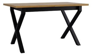 Rozkladací stôl Elarno 80 x 140/180 I, Morenie: dub grandson - L, Farby nožičiek: čierne kovové Mirjan24 5903211234668