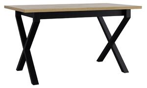 Rozkladací stôl Elarno 80 x 140/180 I, Morenie: sonoma - L, Farby nožičiek: čierne kovové Mirjan24 5903211234675