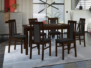 Rozkladací stôl so 6 stoličkami - AL34, Morenie: jelša, Poťahové látky: Hygge D20 Mirjan24 5903211269646