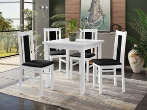 Stôl so 4 stoličkami - AL27, Morenie: biela - L, Poťahové látky: 26x - Kronos 22 Mirjan24 5902928106916