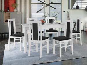 Rozkladací stôl so 6 stoličkami - AL34, Morenie: biela - L, Poťahové látky: 26x - Kronos 22 Mirjan24 5902928131970