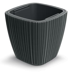 Prosperplast Plastový květináč OROS LITTLE tmavě šedý, variant 39 cm