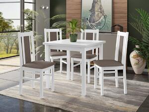 Stôl so 4 stoličkami - AL27, Morenie: biela - L, Poťahové látky: Hygge D20 Mirjan24 5903211266805