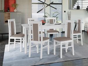 Rozkladací stôl so 6 stoličkami - AL34, Morenie: biela - L, Poťahové látky: 25x - Paros 2 Mirjan24 5902928905076
