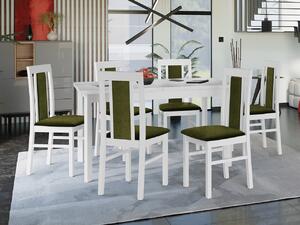 Rozkladací stôl so 6 stoličkami - AL34, Morenie: biela - L, Poťahové látky: 25x - Paros 2 Mirjan24 5902928905076