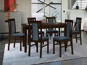 Rozkladací stôl so 6 stoličkami - AL34, Morenie: orech, Poťahové látky: Zetta 300 Mirjan24 5903211269721