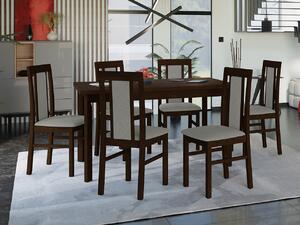Rozkladací stôl so 6 stoličkami - AL34, Morenie: biela, Poťahové látky: Hygge D20 Mirjan24 5903211269592