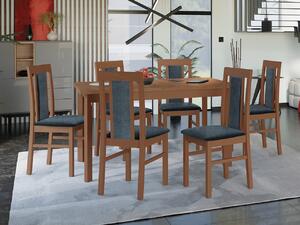 Rozkladací stôl so 6 stoličkami - AL34, Morenie: biela, Poťahové látky: Hygge D20 Mirjan24 5903211269592