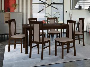 Rozkladací stôl so 6 stoličkami - AL34, Morenie: jelša, Poťahové látky: Hygge D20 Mirjan24 5903211269646