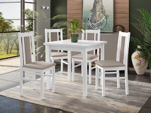 Stôl so 4 stoličkami - AL27, Morenie: biela - L, Poťahové látky: 25x - Paros 2 Mirjan24 5902928259247