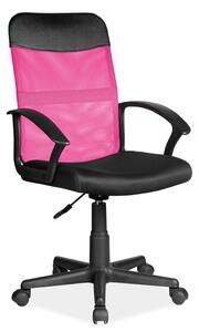 Kancelárska stolička Q-702 ružová/čierna