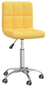 Otočná kancelárska stolička horčicovo-žltá látková
