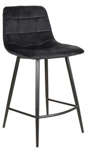 Barová stolička MILA H-2 VELVET čierny rám/čierny BLUVEL 19