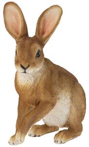 Záhradná figúrka z polyresinu Rabbit, 28 cm, hnedá