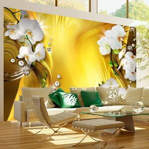 Fototapeta Orchidea na zlatom podklade - Orchid in Gold - 100x70