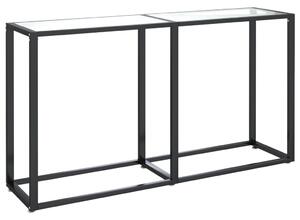 Konzolový stolík priehľadný 140x35x75,5 cm tvrdené sklo