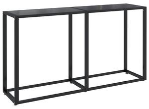 Konzolový stolík čierny 140x35x75,5 cm tvrdené sklo