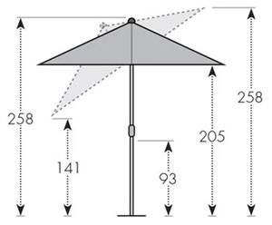 Doppler ALU WOOD záhradný slnečník 300 x 200 cm béžový Doppler