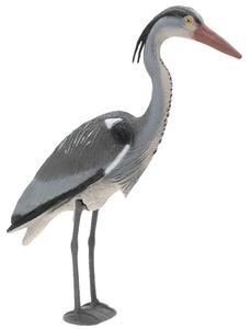 Záhradná plastová figúrka Heron, 72x50 cm, sivá